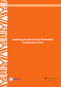 Delinking Female Genital Mutilation/ Cutting from Islam (USAID, Population Council, 2008)